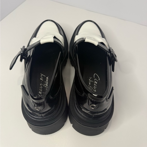 Sam Edelman Black & White Patent Mary Jane Chunky Platform Loafers W Size 7 - Picture 5 of 9